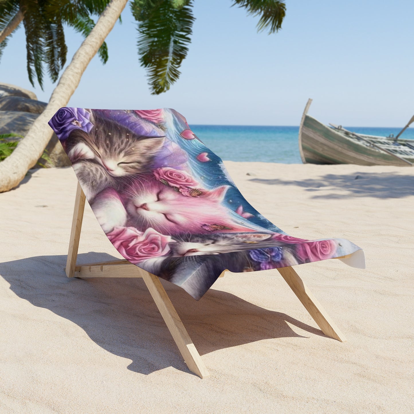 Kitten Beach Towel