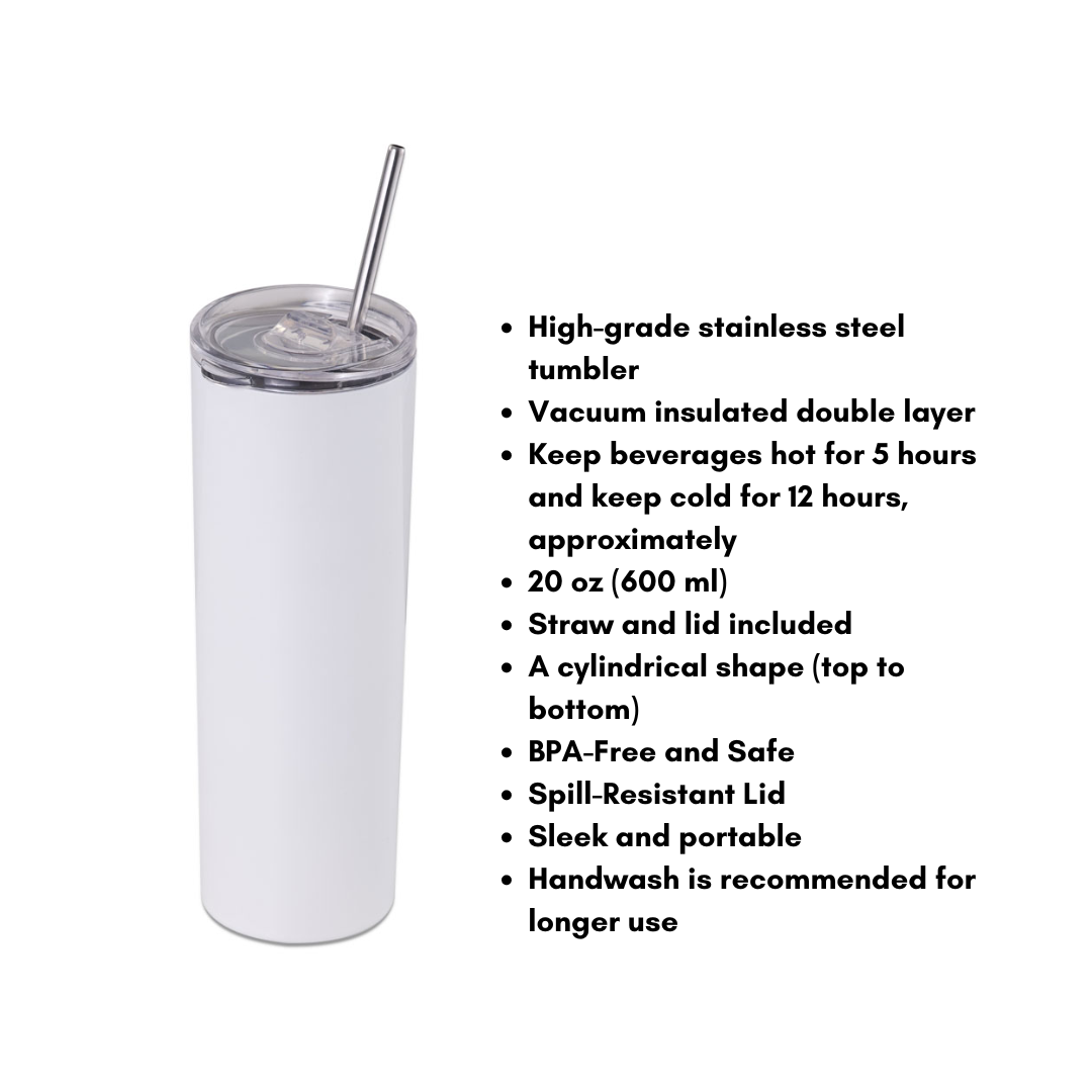 Just Breathe 20 Ounce Stainless Steel Tumbler