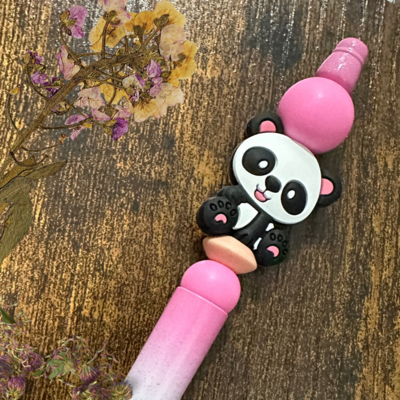 Panda Ballpoint Silicone Beaded Black Ink Pen