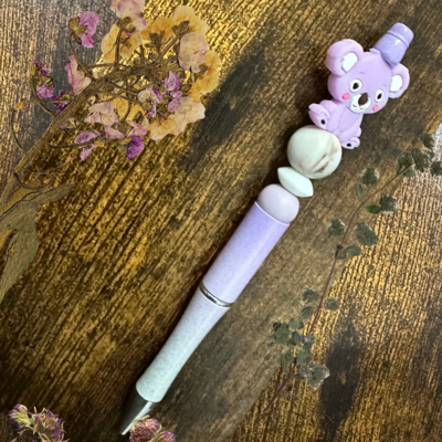 Cute Beaded Ballpoint Blank Ink Pen
