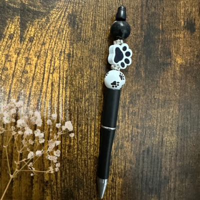 Paw Pen Black Ink with Silicone Beads