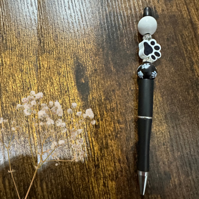 Paw Pen Black Ink with Silicone Beads