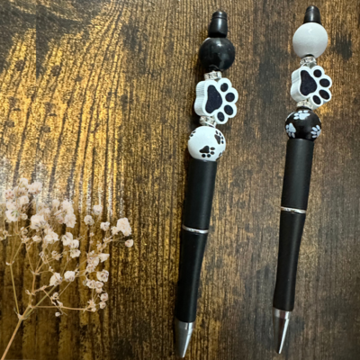 Paw Pen Black Ink with Silicone Beads