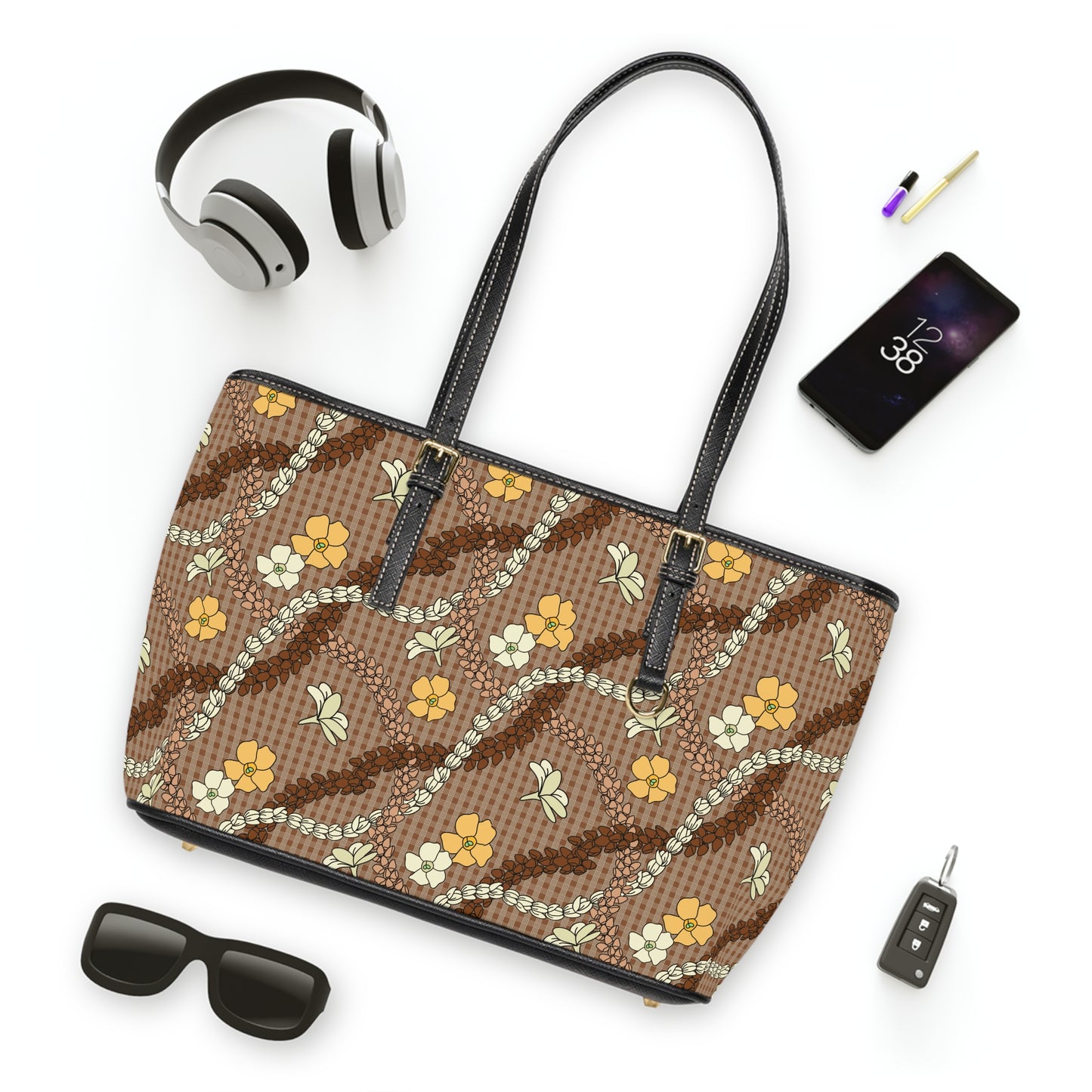 Palaka Lei Leather Tote