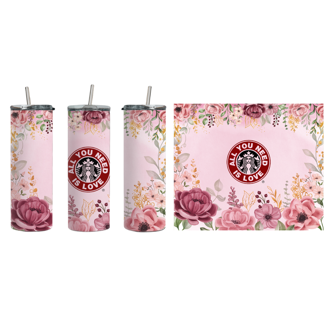 All we Need is Love Skinny Tumbler Wrap