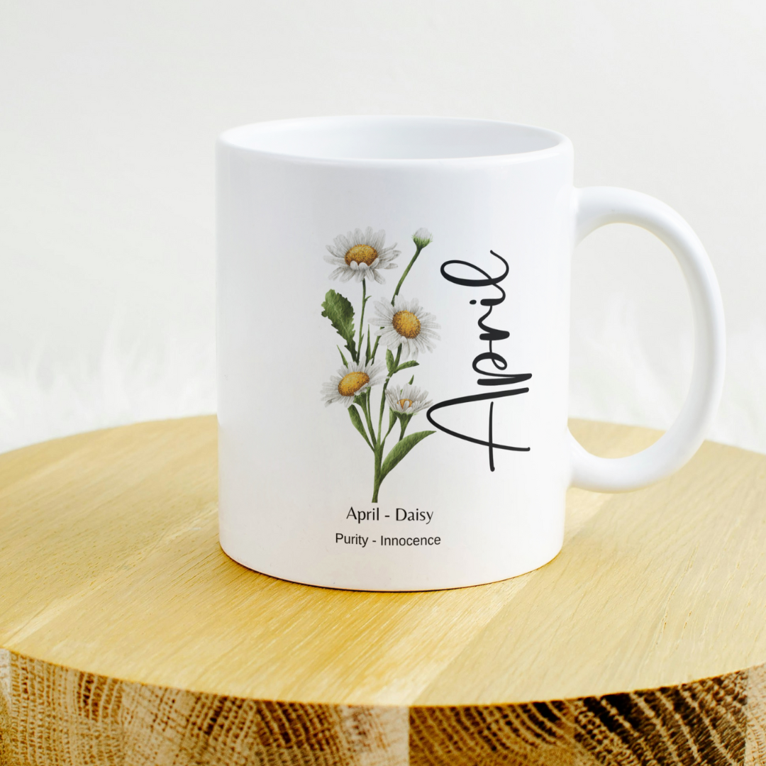 April Birth Month Ceramic Coffee Mug