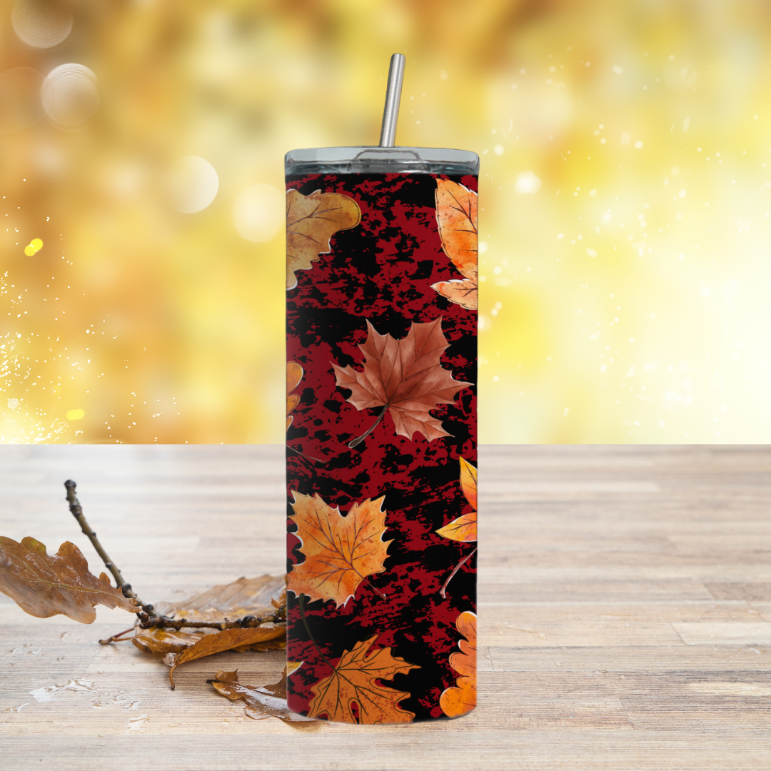 Autumn Leaves Grunged Tumbler