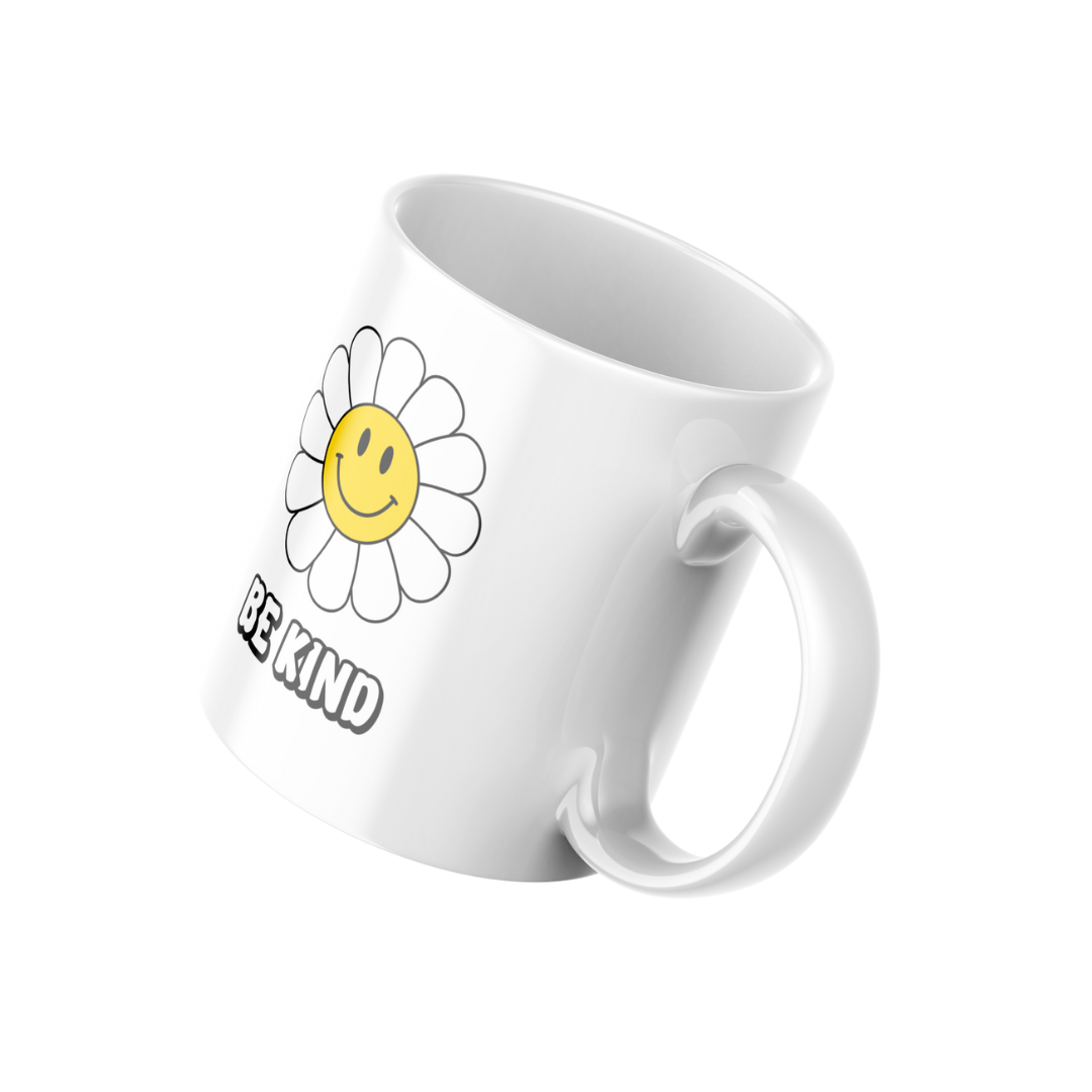 Be Kind Daisy Mug – 11 oz Ceramic Coffee & Tea Cup