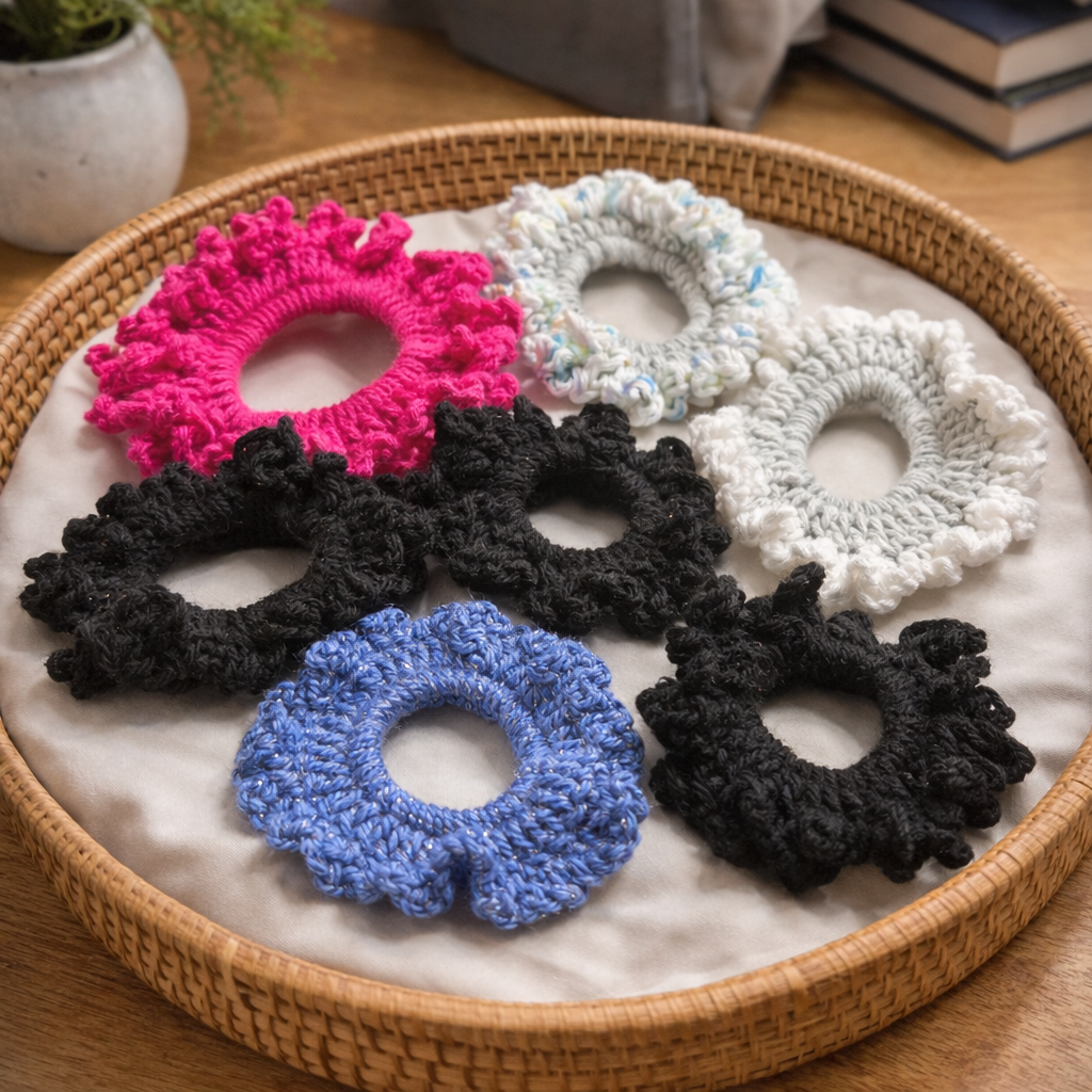 Peleni Luxe Handmade Crochet Scrunchies
