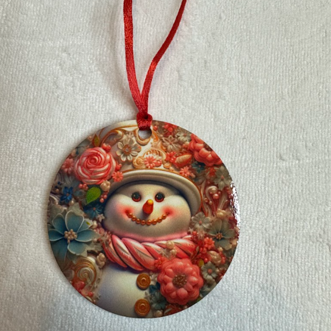 Snowman Christmas Decoration Red Ornament