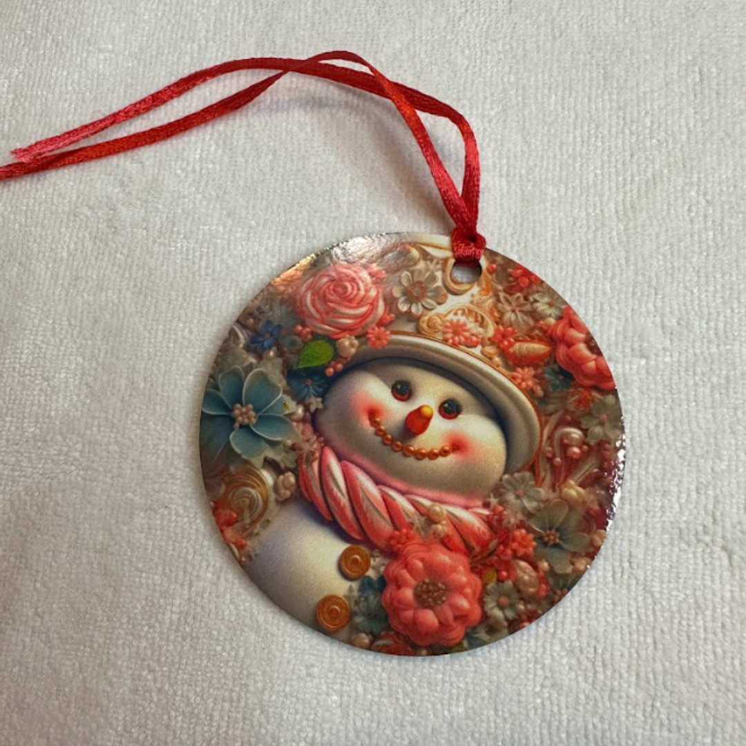 Snowman Christmas Decoration Red Ornament
