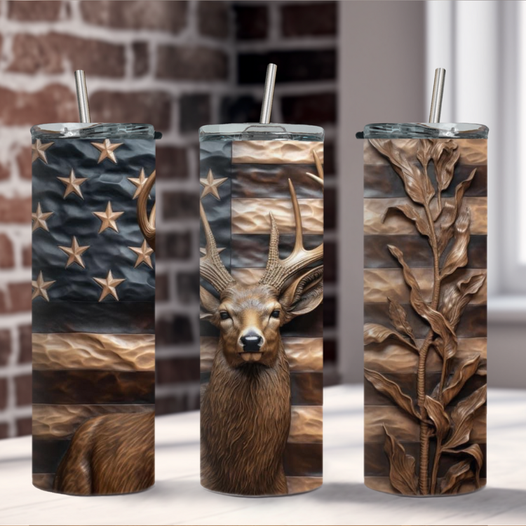 Deer Crown Stainless Steel Tumbler