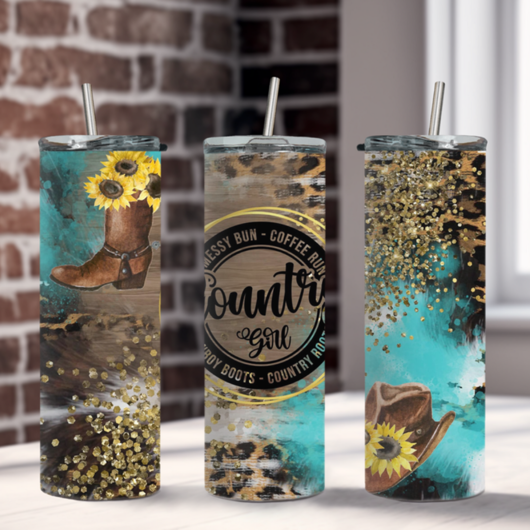 Country Charm 20oz Stainless Steel Tumbler Country Girl Edition