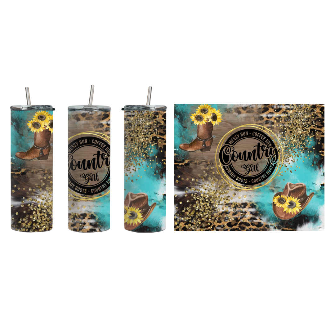Country Girl Skinny Tumbler Wrap