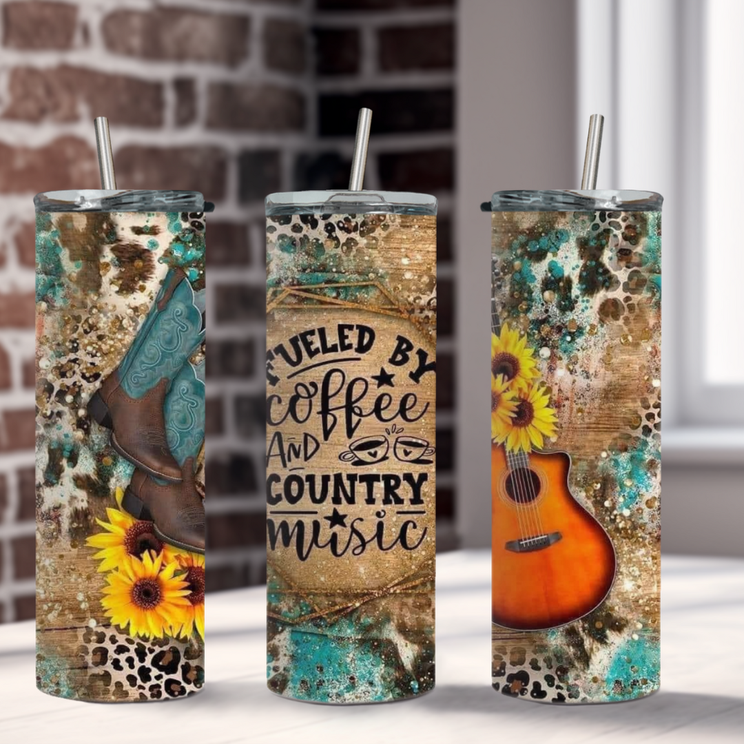 Fueled by Coffee and Country Music Tumbler