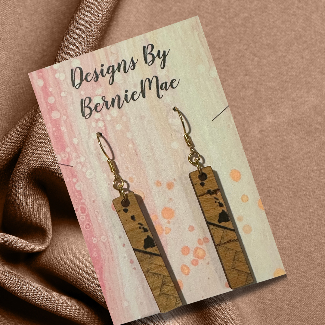 Handmade Wooden Dangle Earrings – Hawaiian Islands Design