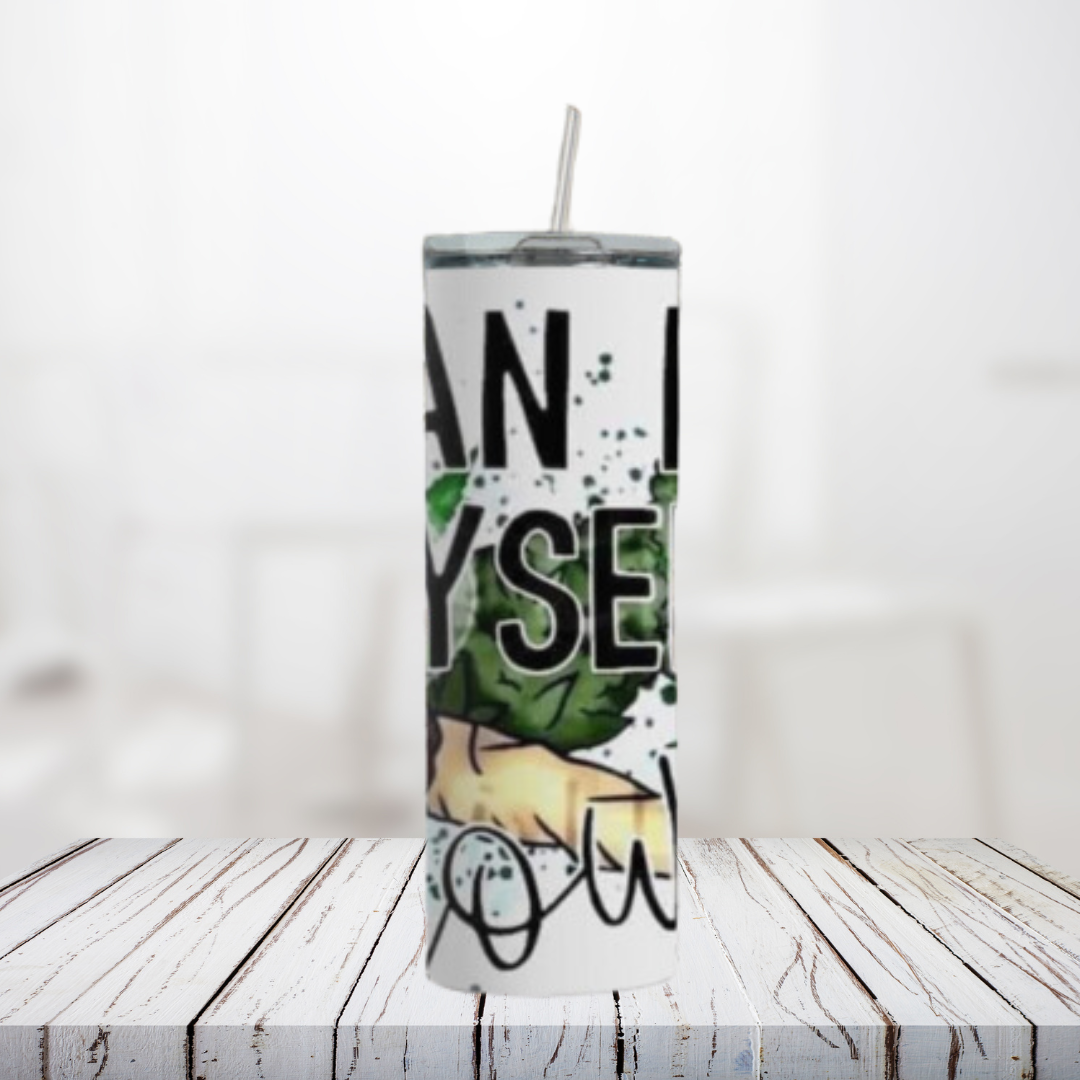 Treat yourself with the I Can Buy Myself Flowers 16-Ounce Tumbler. With a sturdy design, this tumbler can hold your favorite drinks while reminding you that you deserve nice things. Perfect for on-the-go or at home, indulge in self-care with every sip.