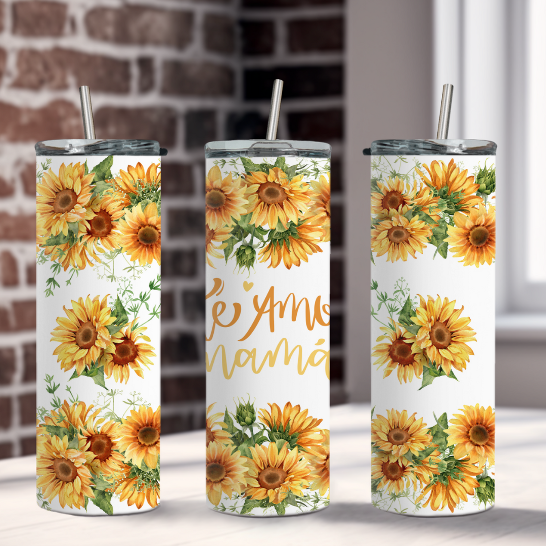 Te Amo Mama Sunflower Mama 20 oz Mothers day Tumbler