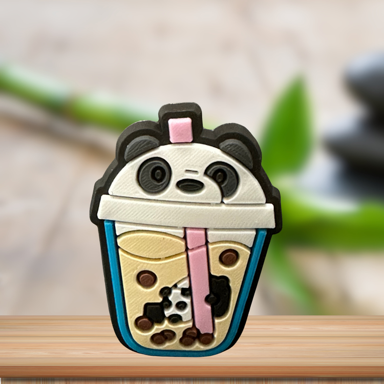 Panda Bear Boba Tea Straw Topper