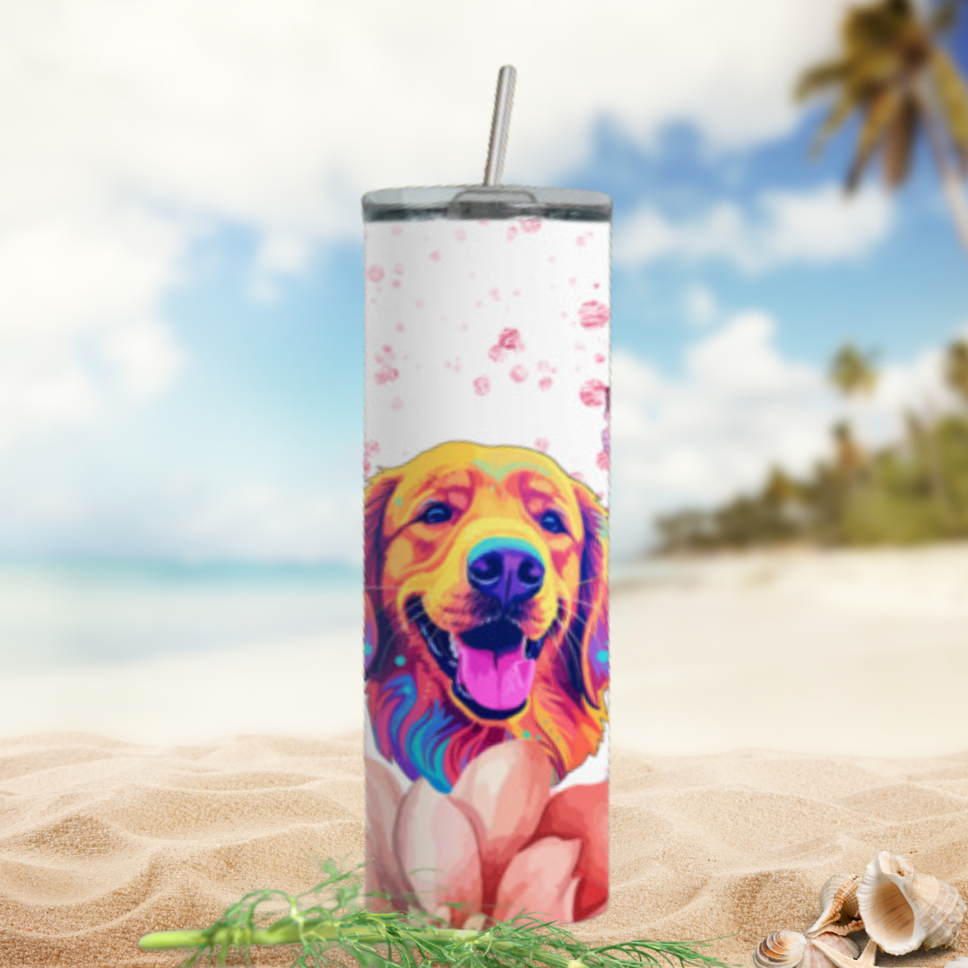 Quench your thirst in style with Paws & Petals 20-oz Tumbler. Perfect for hot or cold drinks, this tumbler will keep your beverage at the perfect temperature. The paw print and floral design make it a cute and fun addition to your daily routine.