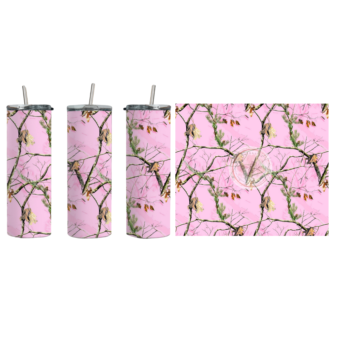 Pink Camo Tumbler wrap Digital download
