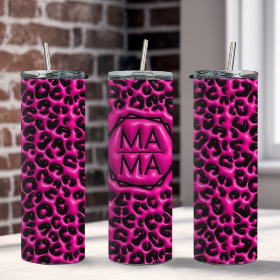 Pink Leopard Mama 20 - Ounce Tumbler