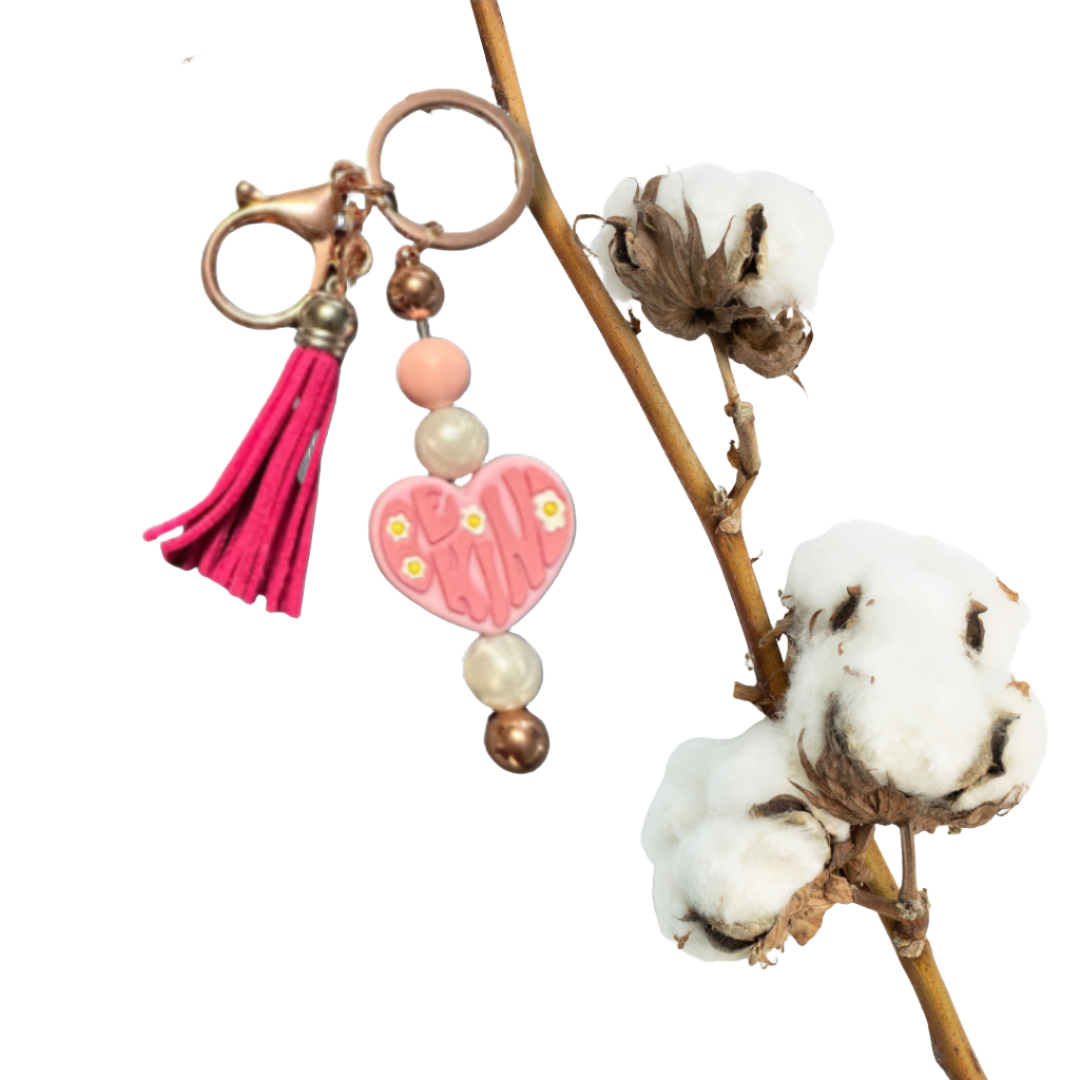 A delightful accessory that spreads positivity and adds a touch of charm to your daily life. Carry the message of kindness wherever you go with this beautifully crafted keychain.