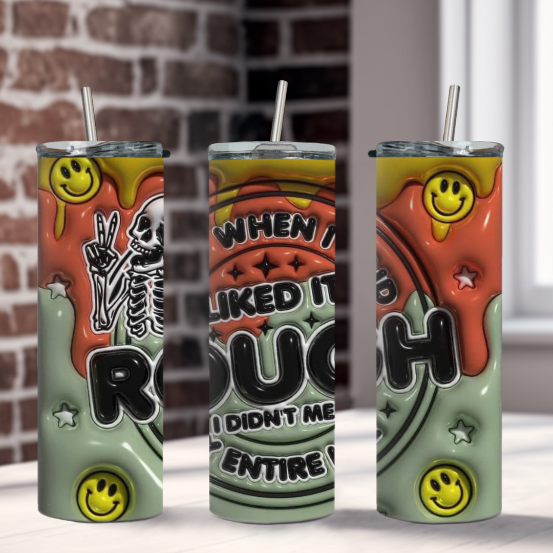 Skull Rough Smiley Tumbler