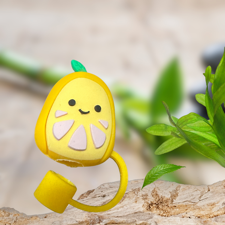 Lemon Drinking Straw Topper