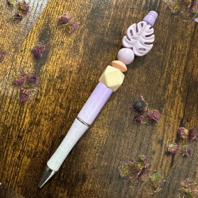 Ballpoint Pen with Silicone Beads