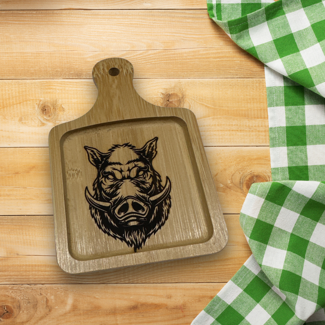 Mini bamboo cutting board with Engraving