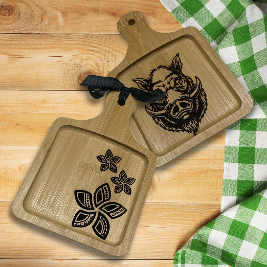 Mini bamboo cutting board with Engraving
