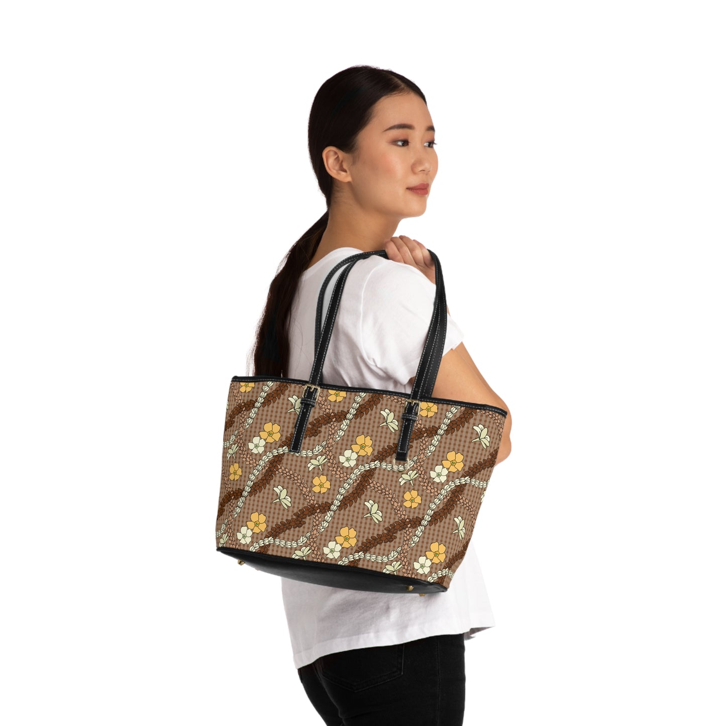 Palaka Lei Leather Tote