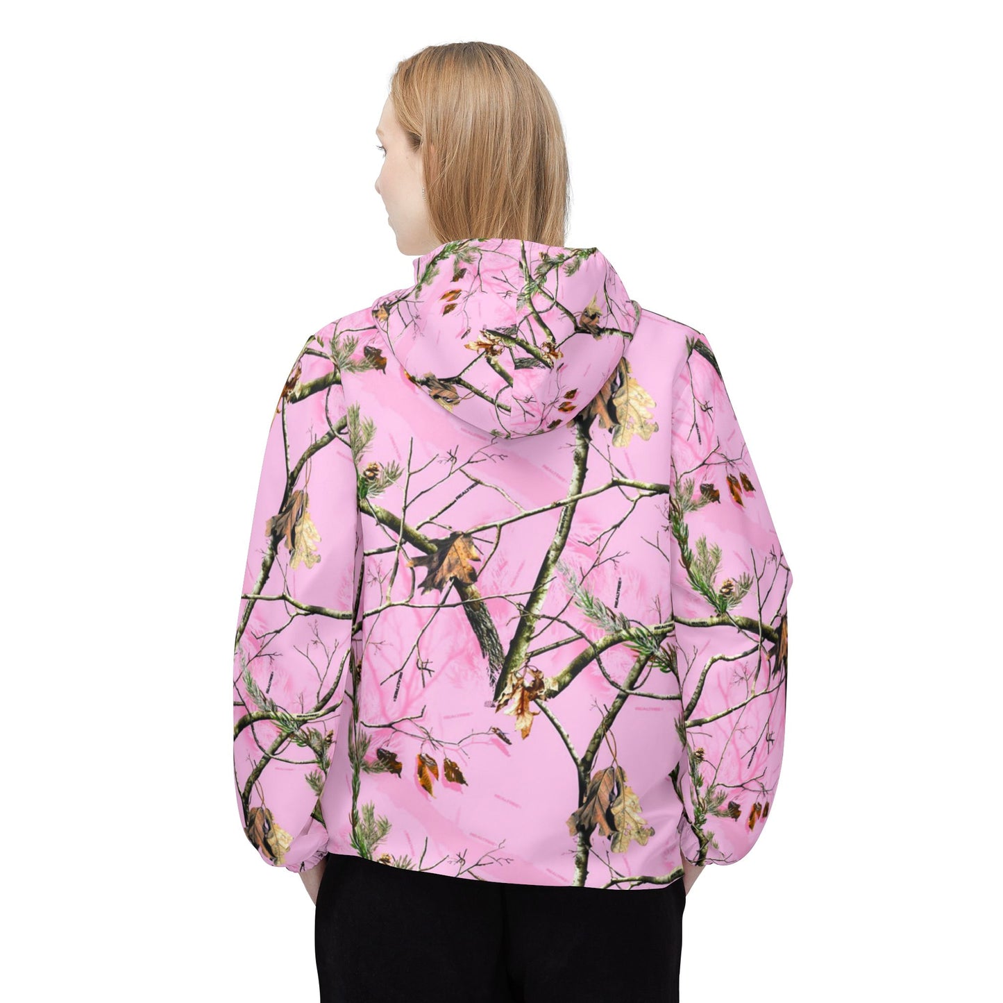 Pink Camo Womens Windbreaker