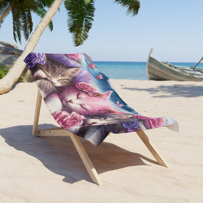 Kitten Beach Towel