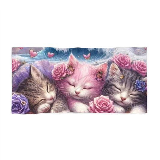 Kitten Beach Towel