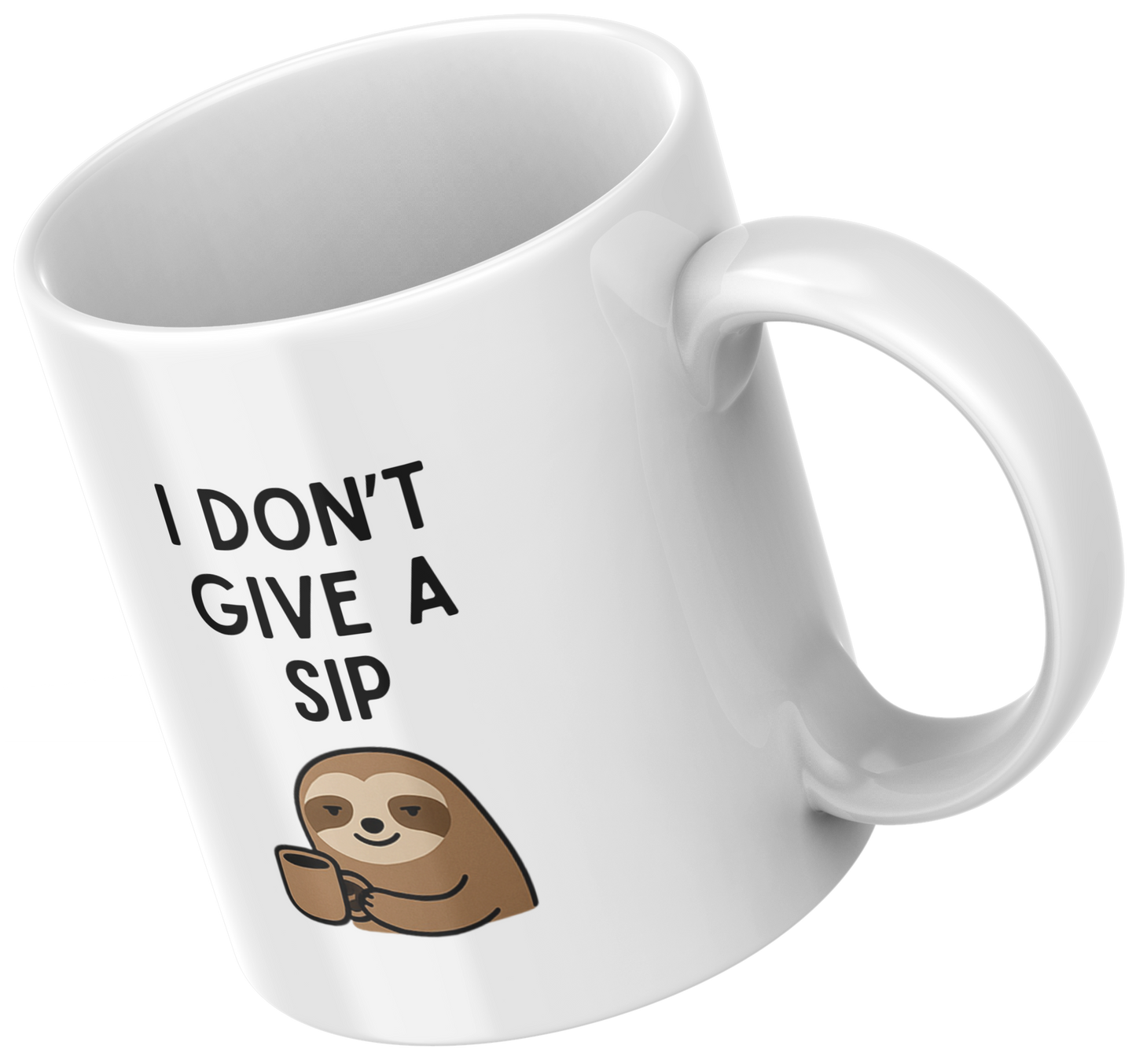I Don’t Give a Sip Funny Sloth 11oz Ceramic Mug