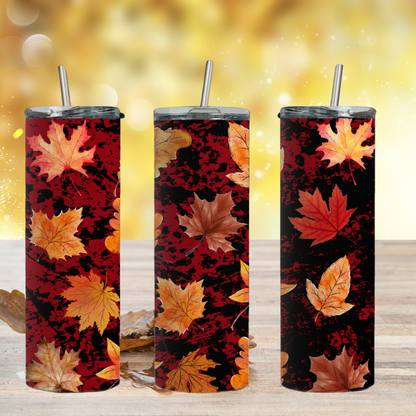 Autumn Leaves Grunged Tumbler