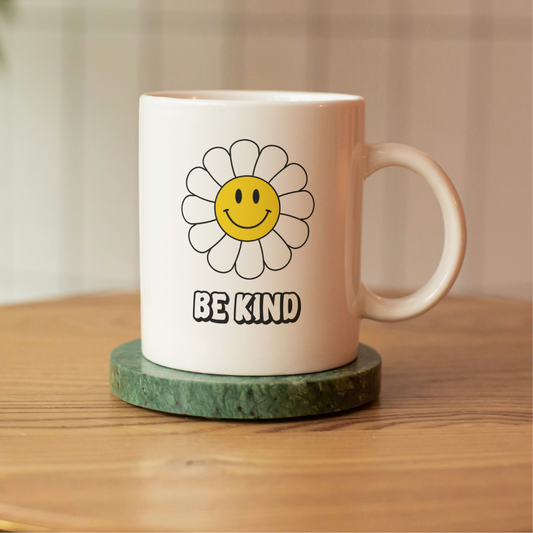 Be Kind Daisy Mug – 11 oz Ceramic Coffee & Tea Cup