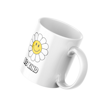 Be Kind Daisy Mug – 11 oz Ceramic Coffee & Tea Cup