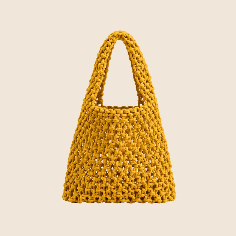 Coastal Woven Hobo Beach Crochet Summer Bag