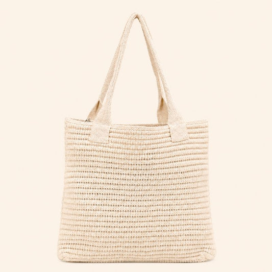Coastal Crochet Beach Tote Bag for Women