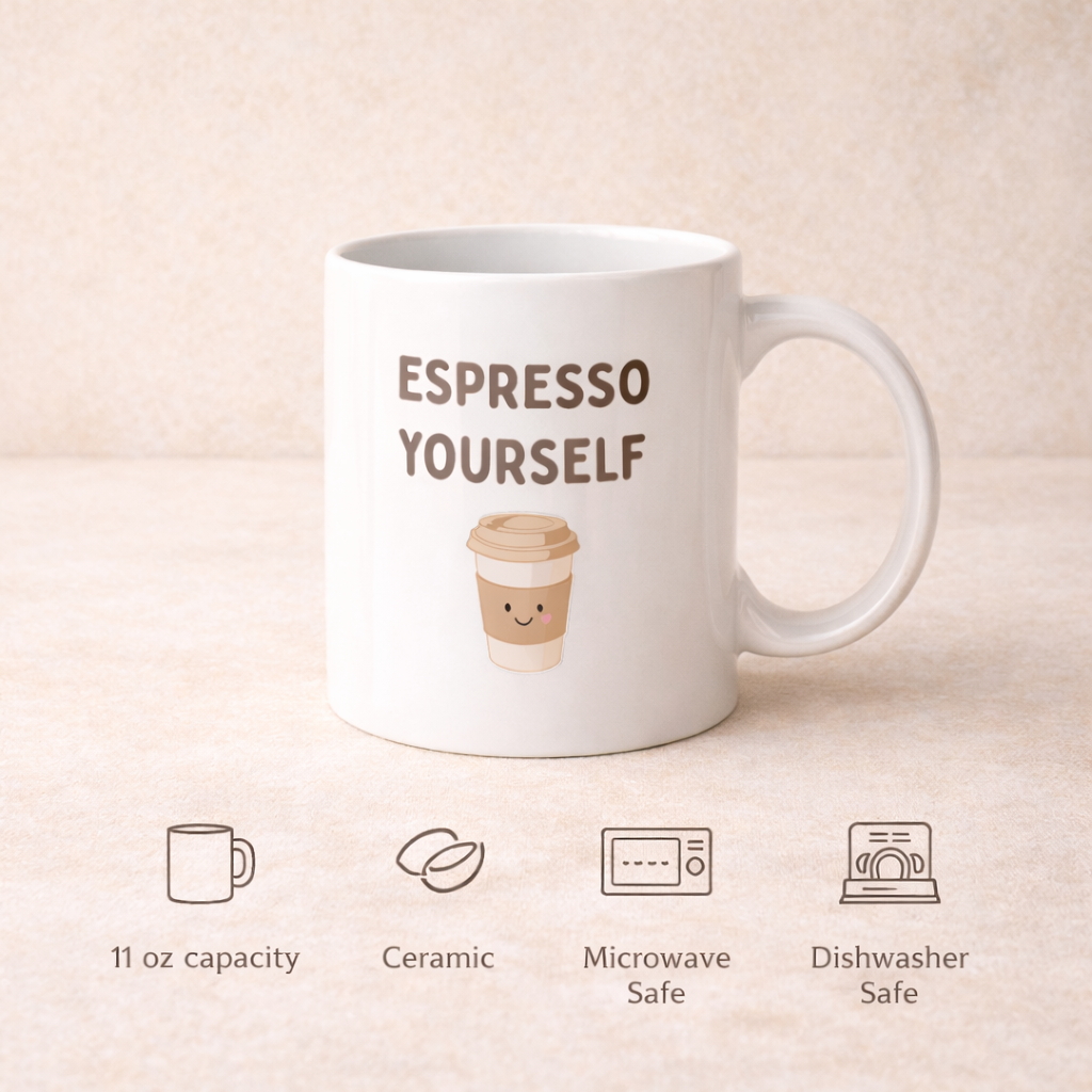 Espresso Yourself Mug – Funny Aesthetic Coffee Cup