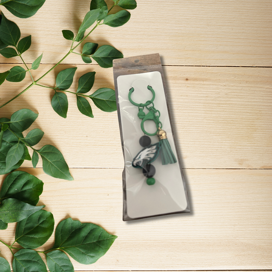 Green Tassel Keychain