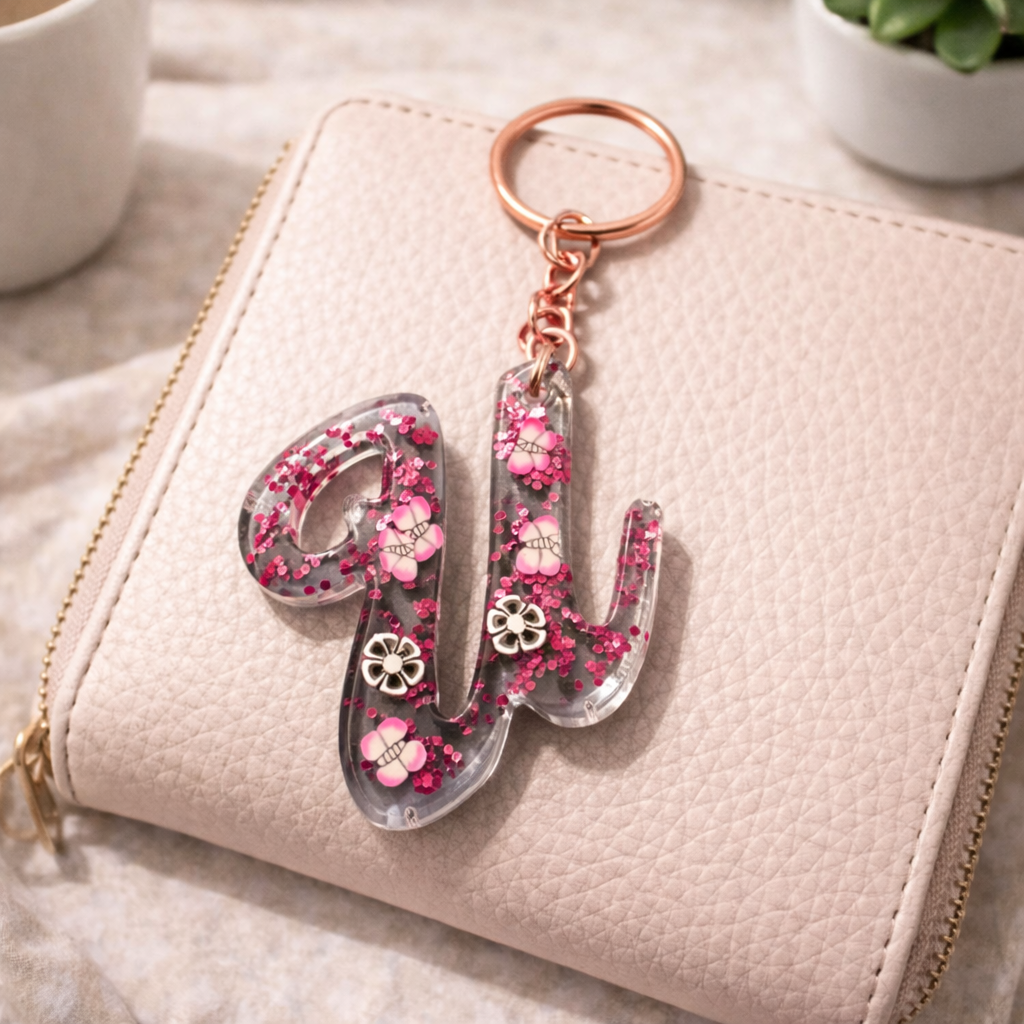 Personalized Acrylic Letter Keychain