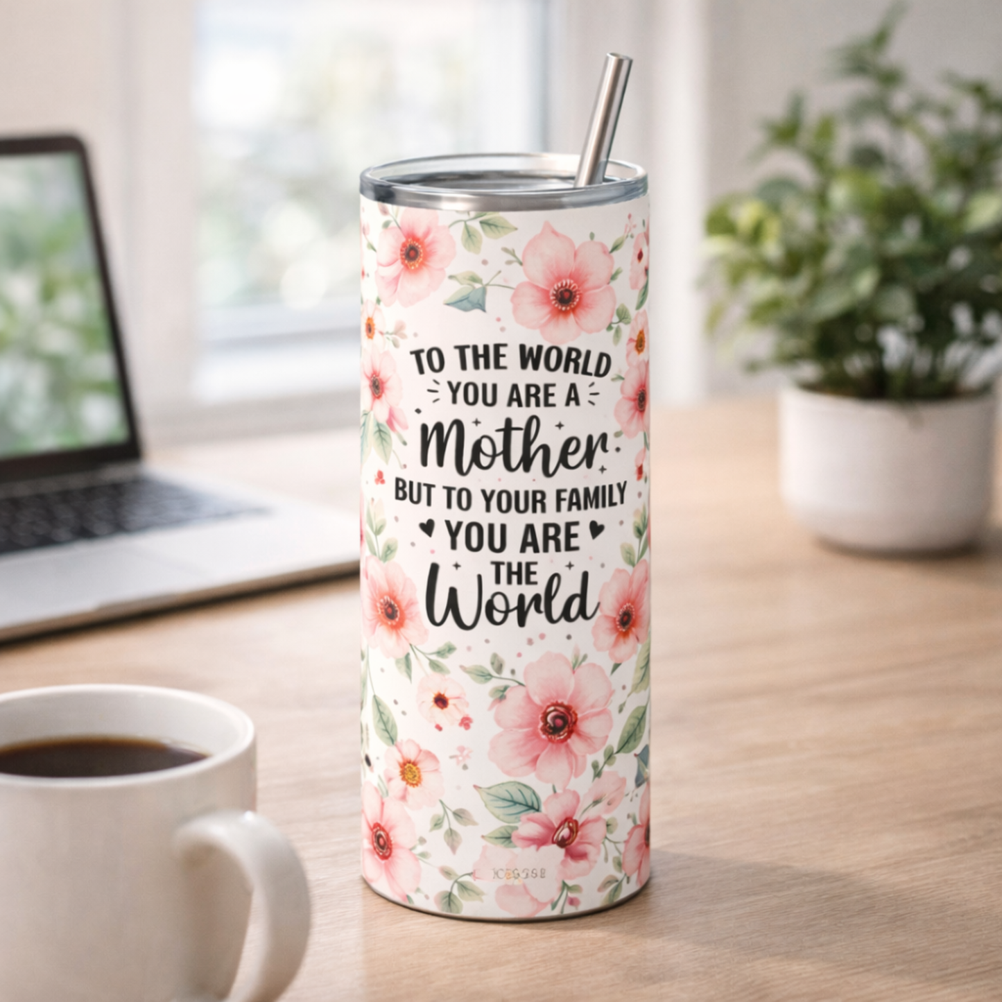 Mother Floral 20 oz Skinny Tumbler