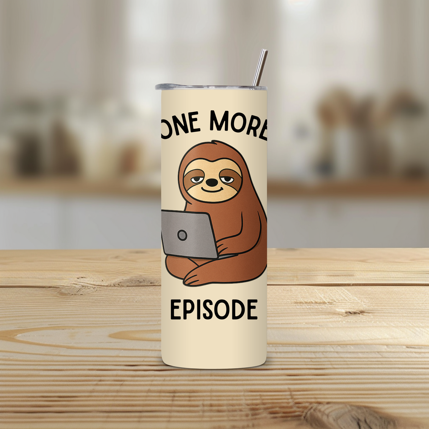 Funny & Trending One more Episode 20 oz Skinny Tumbler – Stainless Steel, Insulated Travel Cup