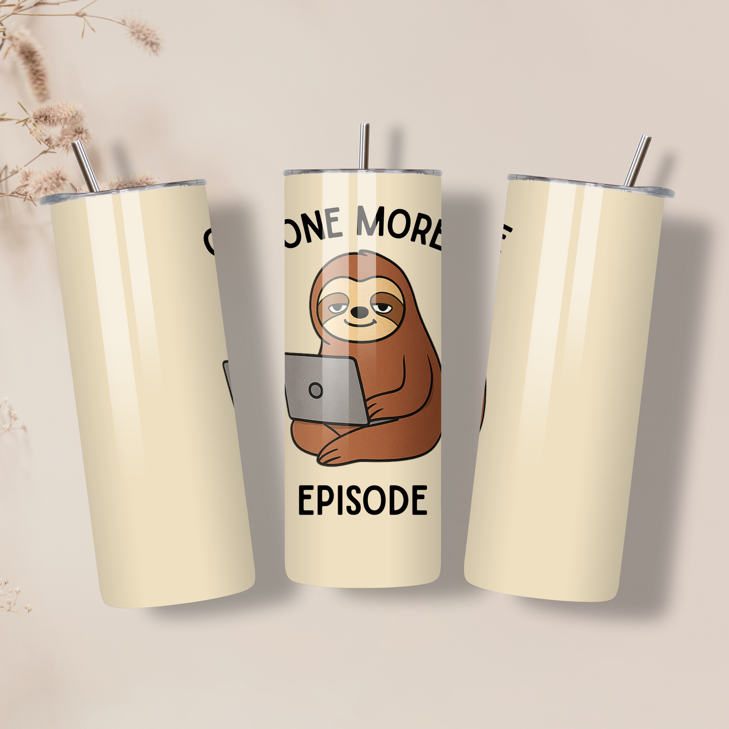 Funny & Trending One more Episode 20 oz Skinny Tumbler – Stainless Steel, Insulated Travel Cup