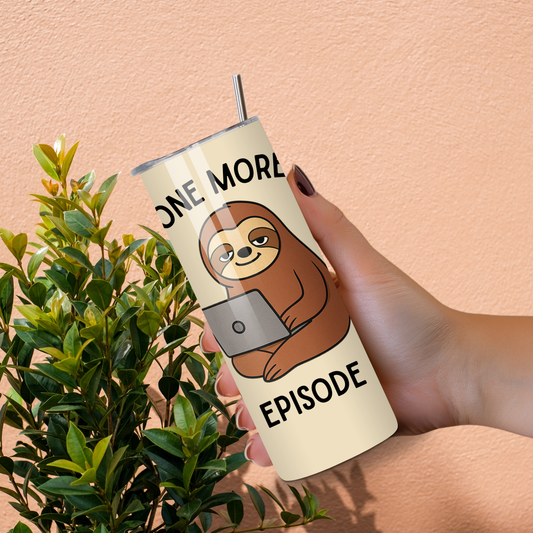 Funny & Trending One more Episode 20 oz Skinny Tumbler – Stainless Steel, Insulated Travel Cup