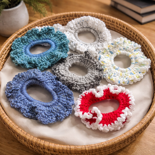 Peleni Luxe Handmade Crochet Scrunchies